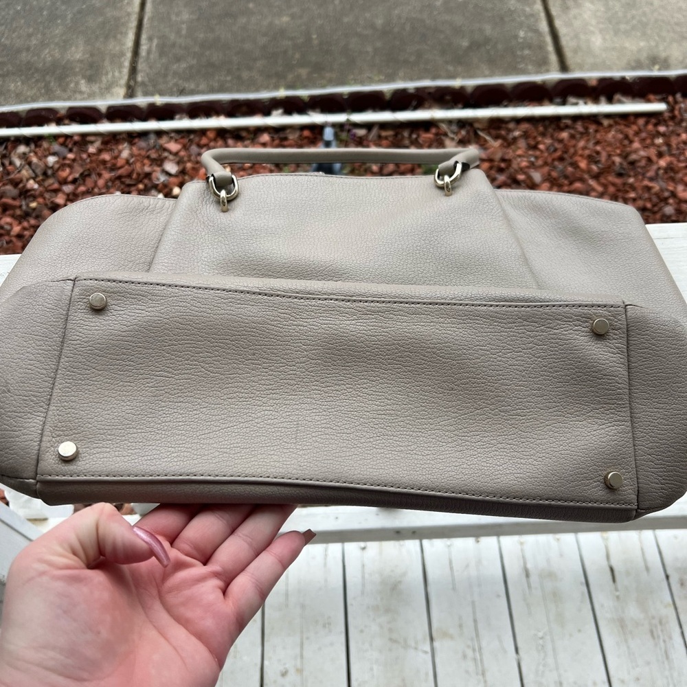 Kate Spade Jeanne Medium Tan Pebbled Leather Top Handle Satchel - Picture 3 of 9